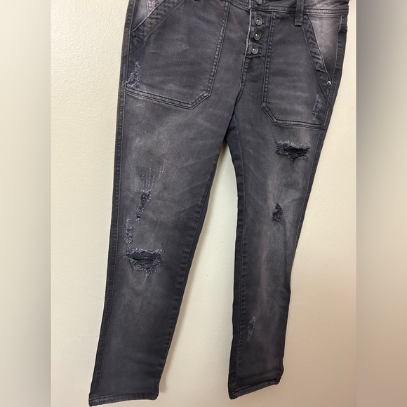 FREE People Womens Cotton Mid Rise Relaxed Button Fly Mountaineer Jean Size 2 - Picture 8 of 13